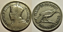 George V - 6 Pence 1935 - New Zealand