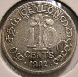 Edward VII - 10 Cents 1902 - Ceylon