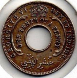 George VI - 1/10 Penny 1943 - West Africa
