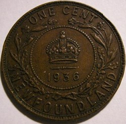 George V - One Cent 1936 Newfoundland