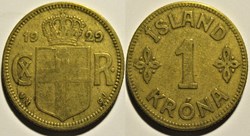 Christian X of Denmark - 1 Króna 1929 Iceland