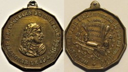 Molière - Médaille 1844, Hommage et inauguration de la Fontaine, Place Mireille, Paris