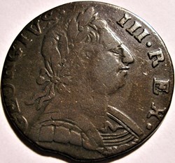 1775 Half Penny - No Regal - George III Great Britain (Ex.12)