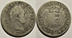 1827 Royaume de Sardaigne, 50 Centesimi Torino - Carlo Felice