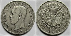 Gustaf V of Sweden - 2 Kronor 1913