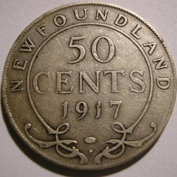 George V - 50 Cents 1917 Newfoundland