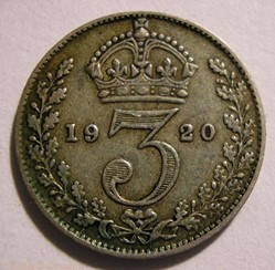 George V - 3 Pence 1920 - United Kingdom (ex.2)