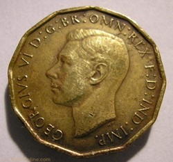 George VI - 3 Pence 1944 - Great Britain
