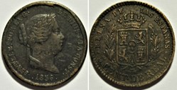 1856 Segovia - 5 Centimos - Isabel II de España