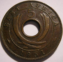 George VI - 5 Cents 1951 - East Africa
