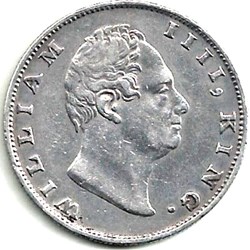 William IV - One Rupee 1835 Calcutta, British India