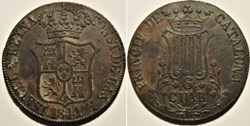 1841 Catalunya - 6 Cuartos - Isabel II of Spain