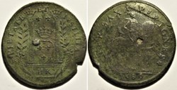Henri III ou IV à cheval - 1589 avec Piété et Justice - Jeton de Nuremberg