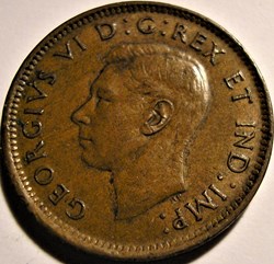 George VI - 1 Cent 1943 - Error