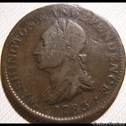 1783 Washington Independence Token - Draped Bust, No Button