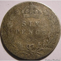 Victoria - Sixpence 1899 Kingdom of Great Britain