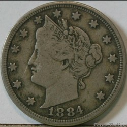 1884 5 Cents