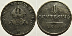1846 Regno Lombardo-Veneto, Centesimo - Ferdinando I d'Asburgo-Lorena