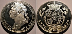 George IV - 1820 Crown - Retro Pattern - Great Britain