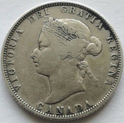 Victoria - 25 Cents 1874 H (ex.2)