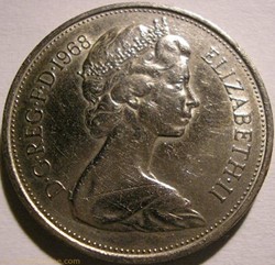 Elizabeth II - 10 New Pence 1968 - UK