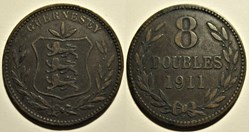 States of Guernsey - 8 Doubles 1911