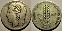 Second Republic of Greece - 10 Drachmai 1930