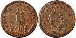 Mars & Venus, Pygmalion - Jeton de Nuremberg (XVIIe)