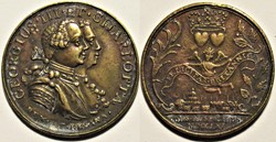 George III & Charlotte - Medallion 1761, Royal Marriage - Great Britain