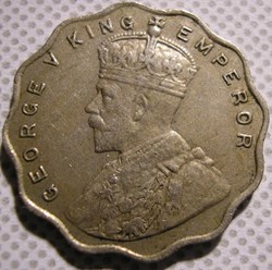 George V - 1 Anna 1914 Bombay - British India