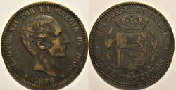 1879 - Barcelona 10 Centimos - Alfonso XII de España