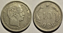 Christian IX Denmark - 10 Øre 1903 (2ex)