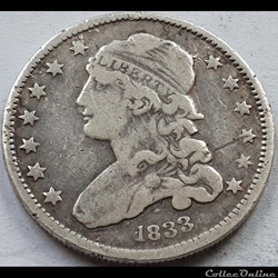1833 Capped Bust 25 Cents