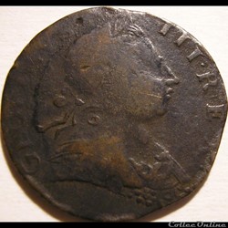 1773 Half Penny No Regal - George III of Great Britain (ex.3)