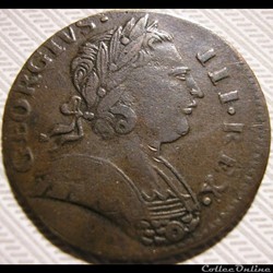 1773 Farthing - No Regal - George III of Great Britain (ex.2)