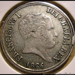 1826 Royaume des Deux-Siciles, 10 Grana / Carlino - Francesco I