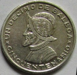 Panama - ⅒ Balboa 1953 - 50th anniversary