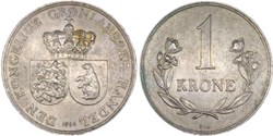 Frederik IX of Denmark - 1 Krone 1964 - Greenland