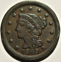 1849 One Cent (ex.2)