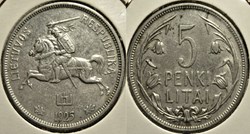 Lithuania, Republic of - Penki Litai 1925
