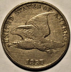 1857 Cent One (ex.3) variety