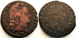 Louis XV - 1 Sol à l'écu d'Aix 1768