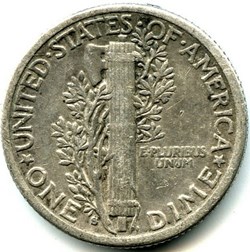 1917 San Francisco Dime - Variety mint mark