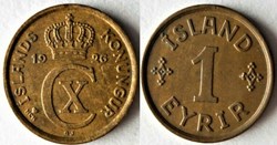 Christian X of Denmark - Eyrir 1926 Iceland