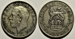 George V - 6 Pence 1924 - Great Britain