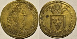 Louis XIV - c.1689, Rechenpfennig par L.G. Lauffers