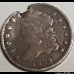 1834 Half Dime - 5 Cents