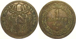 Pio IX, Pope - Baiocco 1850, Anno IV - Papal States