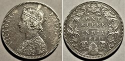 Victoria - One Rupee 1891 Bombay - British India