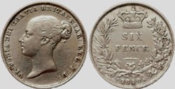 Victoria - Sixpence 1840 Kingdom of Great Britain